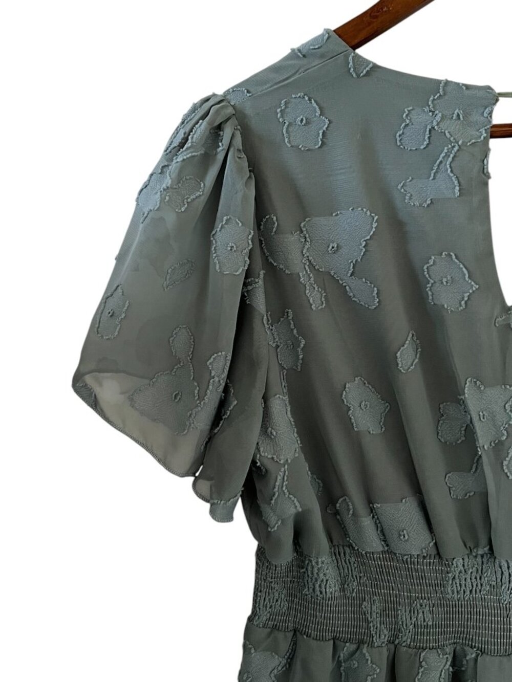 Baltic Born NEW June Smocked Midi Dress In Sage Green Size M - Picture 12 of 16